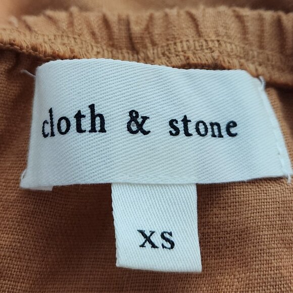 Cloth & Stone burnt orange linen halter maxidress XSmall NWT Summer Concert - Picture 5 of 10